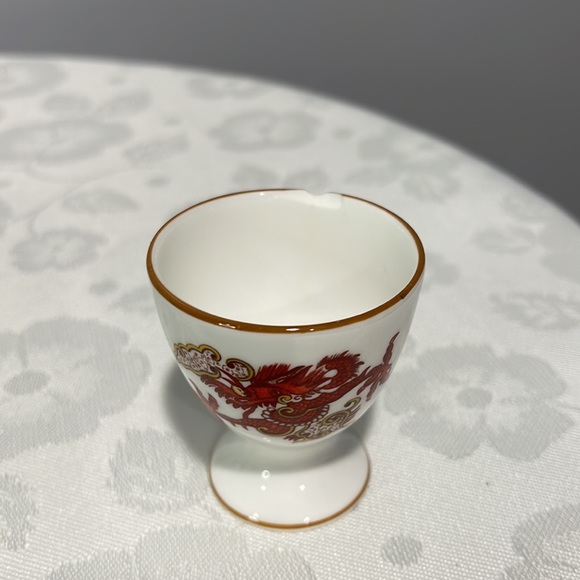 Vintage Eggcups Crown Staffordshire Rangoon Dragon Boxed Set Of 3 England - Picture 10 of 12